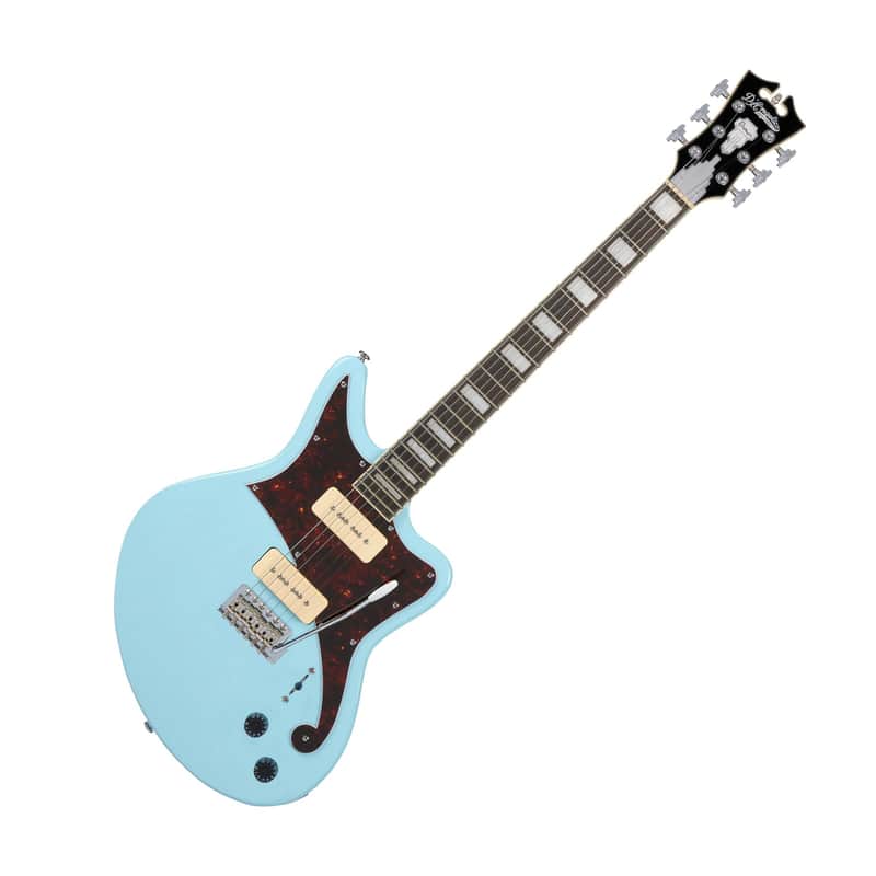 D'Angelico DAPBEDSBMCTR Premier Premier Bedford Series Electric Guitar, Sky Blue image 1