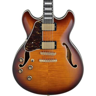 Ibanez Artcore Expressionist AS93FML-VLS 6-String Semi-Hollow Body Electric Guitar with Bound Macassar Ebony Fretboard, Left-Handed, Violin Sunburst image 1