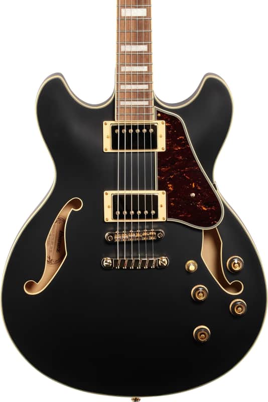 Ibanez AS73G Artcore Semi-Hollow Electric Guitar, Walnut Fingerboard, Black Flat image 1