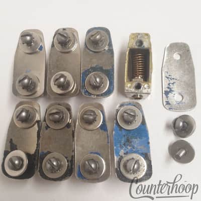 *Leedy 8x Beavertail Tom/Snare Drum Lugs Nickel Metal Washer Elkhart USA 40s-50s image 1