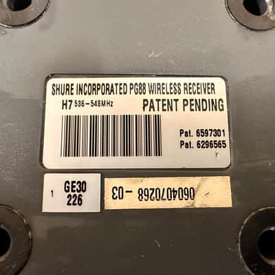 Shure PG88 H7 Dual Wireless Dual Channel Receiver 536-548 w/Power Supply image 2