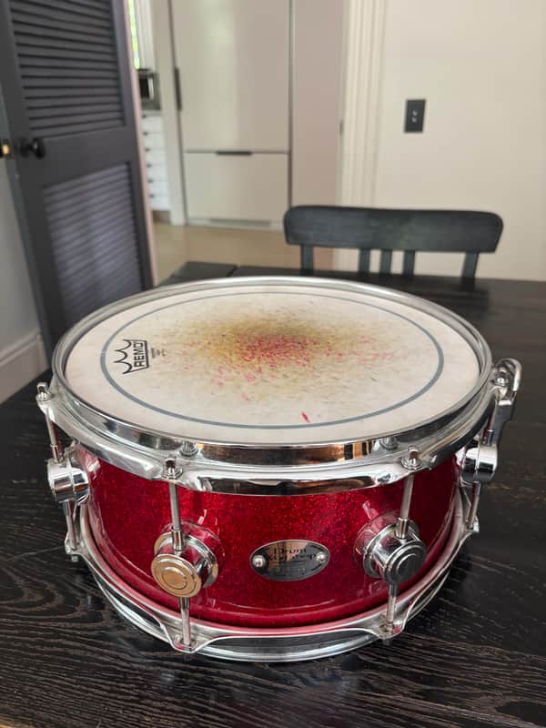 DW Collector's Series 12 X 6.5" Maple Snare Drum 2002 Galaxy Red Sparkle image 1