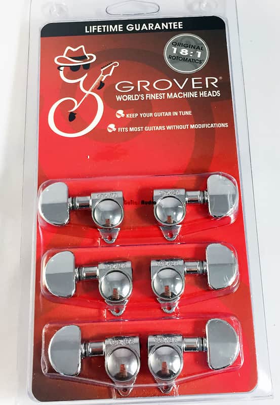 Grover 102-18C Rotomatic 3x3 Guitar Tuning Heads - 18:1 image 1