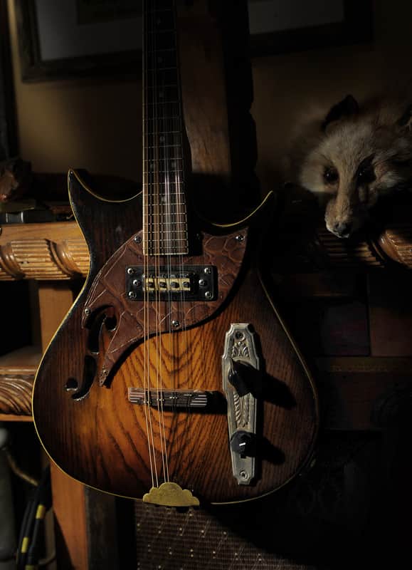 Postal Handmade Meteor Electric Mandolin Antique Burst F Hole - Vintage 60's Pickup Grover Tuners image 1