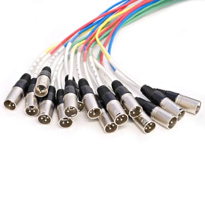 16 Channel XLR TRS Combo Splitter Snake Cable - 15' and 30' XLR trunks - Rack image 5