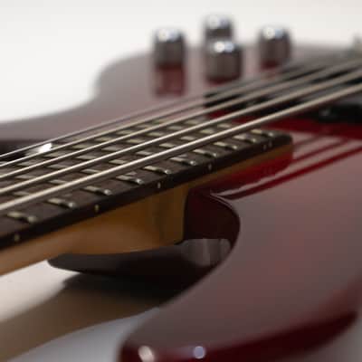 Washburn Bantam XB-500 Electric Bass 5 String with Gigbag - Red image 7