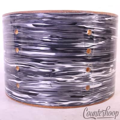 *Slingerland 12x8" Tom Drum Shell Ludwig BOP Black Oyster Pearl Bowling Ball USA image 3