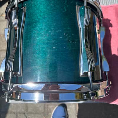 REVERB DEAL Rare Ludwig Classic Maple Blue Green Lacquer 10" Tom image 5