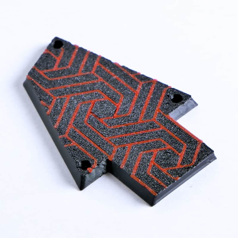 Custom Ibanez Truss Rod Cover for RG & JEM – Fractal Flow (Red & Black) image 1