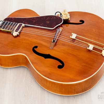 1949 Epiphone Broadway Vintage Archtop Guitar Blonde w/ DeArmond Rythm Chief 1000 Pickup & Case image 12