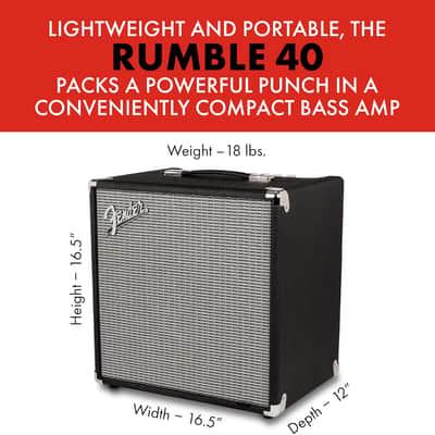 Fender Rumble 40 Bass Combo Amplifier image 3
