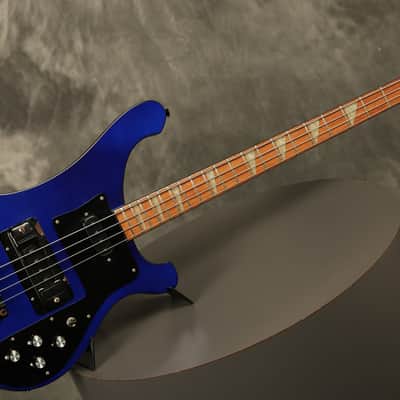 1988 Rickenbacker 4003 Bass BT Midnight Blue w/BLACK hardware + binding! image 14