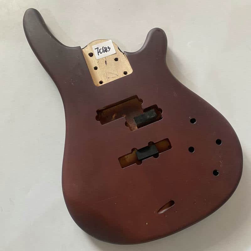 Brown 4 String Electric Bass Basswood Body image 1