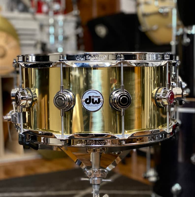 DW Collector’s Series 6.5x14 Polished Brass Snare Drum image 1
