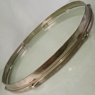 Leedy&Ludwig 15"Brass Double-Flange Snare Drum/Tom Batter Rim/Hoop Stick-Chopper image 4
