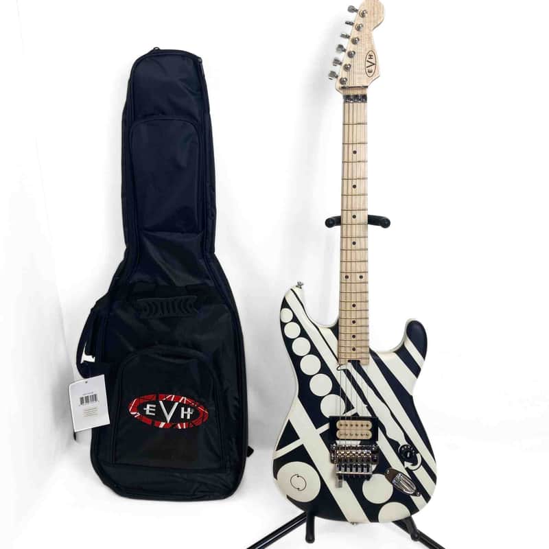EVH Striped Series "Circles/See Ya"- Satin Black/White image 1