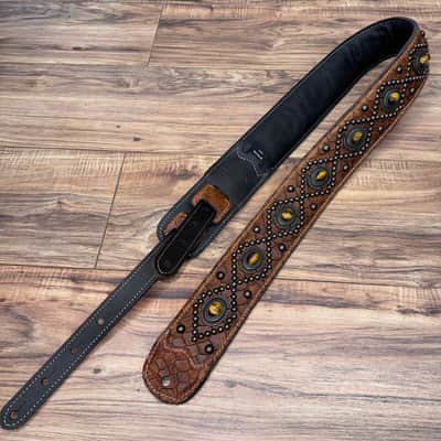 Carlino Orianthi Tiger Eye Tan Scale leather 2026 - Tan image 4