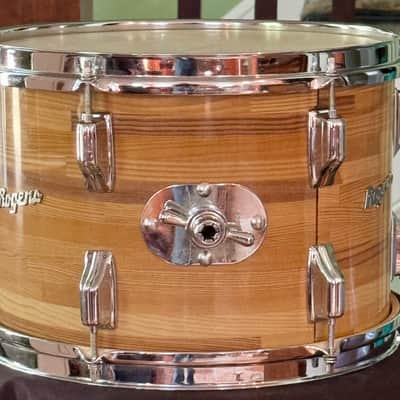 Rogers Powertone 13" Rack Tom Drum Vintage 60's Butcher Block image 5