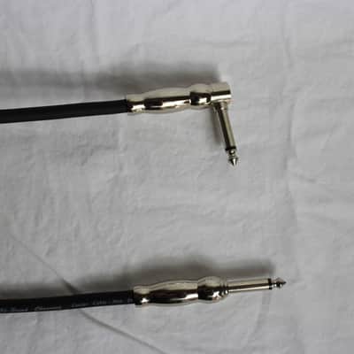 TGPS Guitar 20' Cable 1/4" Right Angle to Straight Black image 2