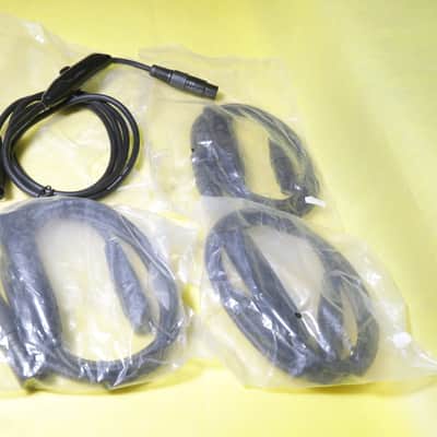 Four (4) XLR to XLR 3 pin male female extension leads 1.8m black image 1