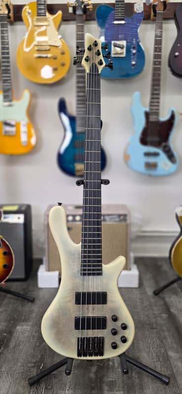 AIO S8-5 5-String Bass Guitar - White Burst GS-054 image 1