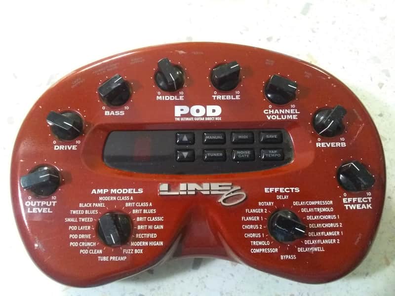 Very rare Line 6 POD 1.0 and POD 2.0 with original Line 6 AC supply. Sold only as a pair. image 1