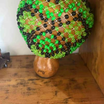 Pearl PSK50FC Traditional Natural Gourd Shekere 2010s - Green image 3