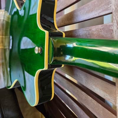 ONE OF A KIND Eastwood Bill Nelson Astroluxe Cadet Custom Prototype semi-hollow guitar Emerald Back image 10