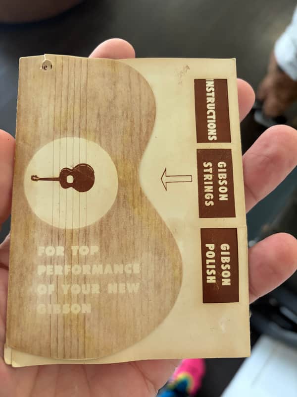 1957-1959 Gibson Les Paul Warranty Hang Tag | Blue LES PAUL Stamp | Burst Era image 1