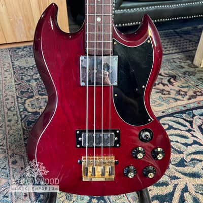 Vintage 1970s Greco EB420 Bass Guitar – Cherry Red (Made in Japan) image 1