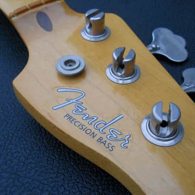 1982 Fender Fullerton USA 57RI Reissue Precision P Bass Neck Tuners Tree Plate Strap Button NICE! image 5