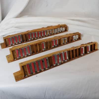 Accordion Part - Lot of 3 Scandalli Treble Reed Blocks from Scandalli Piano Accordion LMH Incomplete image 2