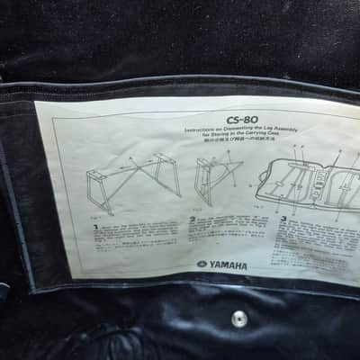 Yamaha CS80 Gig Bag/hardware case RARE ORIG IN EX COND! 70s - Red/black image 2