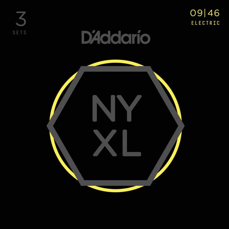 D'Addario NYXL0946-3P Nickel Wound Super Light Top / Regular Bottom Electric Guitar Strings, 9-46 (3) image 1