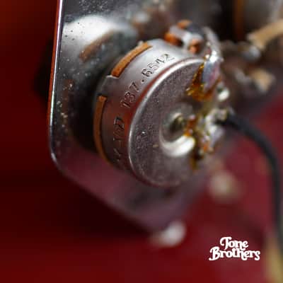 100% Original! 1965 Fender Jazz Bass - Candy Apple Red image 14