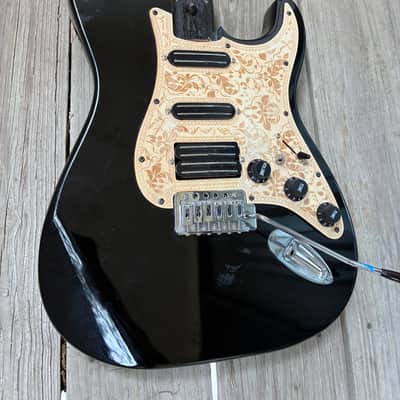 N/A Brand unbranded loaded fender squier Stratocaster Strat body project - Rail pickups Black image 3