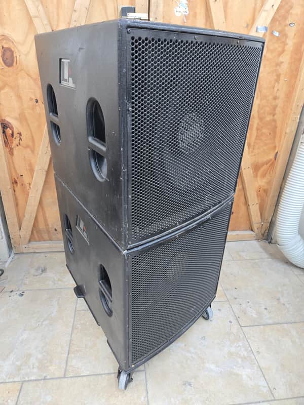 EAW LA118 18" Subwoofers – PAIR - with Eminence KILOMAX PRO 18A Woofers w/Dolly image 1