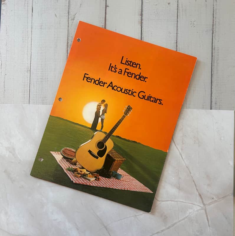 Vintage 1970’s Fender - “Listen. It’s a Fender” Acoustic Guitar Catalogue image 1