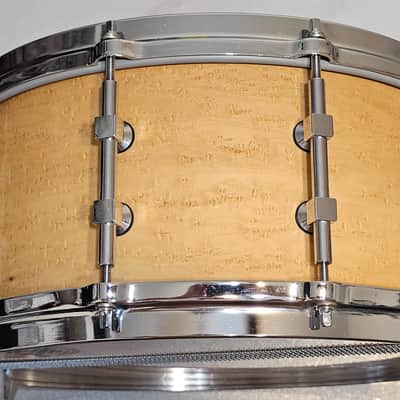 Tama 14"x 6.5" Artstar Custom Premium Maple Shell Snare in Gloss Natural Birdseye Maple Veneer image 2