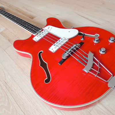 1960s Vox Cougar V214 Vintage Electric Bass Guitar Eko Italy Cherry Minty w/ohsc image 10