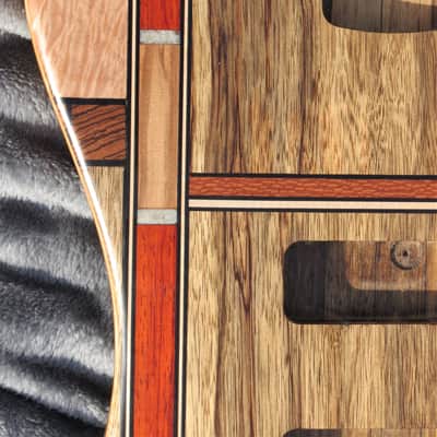 Babik Custom Thunderbird/Fenderbird style body, Art Deco, Black Limba, Handmade image 2