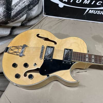 Glen Burton GE775-NT Chicago Hollowbody Archtop Jazz Box Guitar Natural image 2