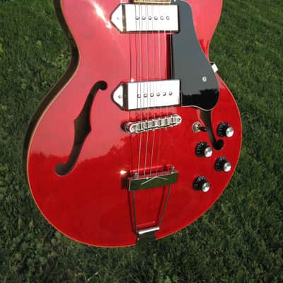 Epiphone Casino Coupe - Cherry Red - Gotoh Bridge - Black Pickguard and Knobs - Upgrades! image 6