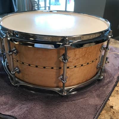 2012 Signed Craviotto 13 X 6 BIRDSEYE MAPLE W/Inlay image 8