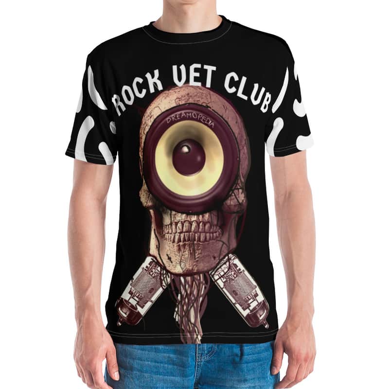 Dreamopedia Rock vet skull t-shirt XS to 2XL black image 1