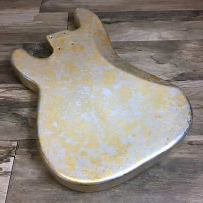 Made to Order - FRANCHIN Jupiter bass body Impressionist METALLIC LEAF (Gold/Silver/Copper/Bronze) texture Basswood Poplar Precision-Bass Style Made in Italy image 3