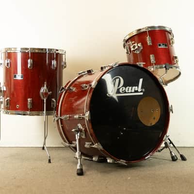 1980s Pearl All-Maple "MLX" Rosewood Lacquer Drum Set image 1