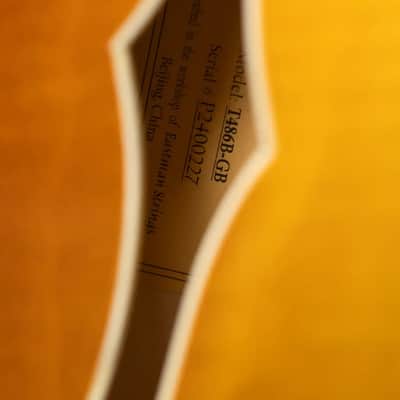 Eastman T486B-GB Thinline Semi-Hollow Electric Guitar - Goldburst with Hardshell Case image 11
