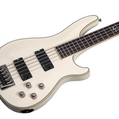 Schecter Blackjack ATX C-5 5 String Bass Guitar, Aged White AWHT NEW image 3