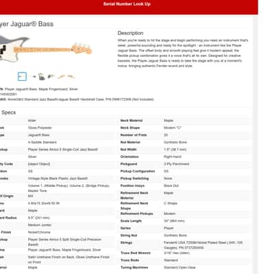Fender Jaguar Player Series 2021-2022 - Silver image 13